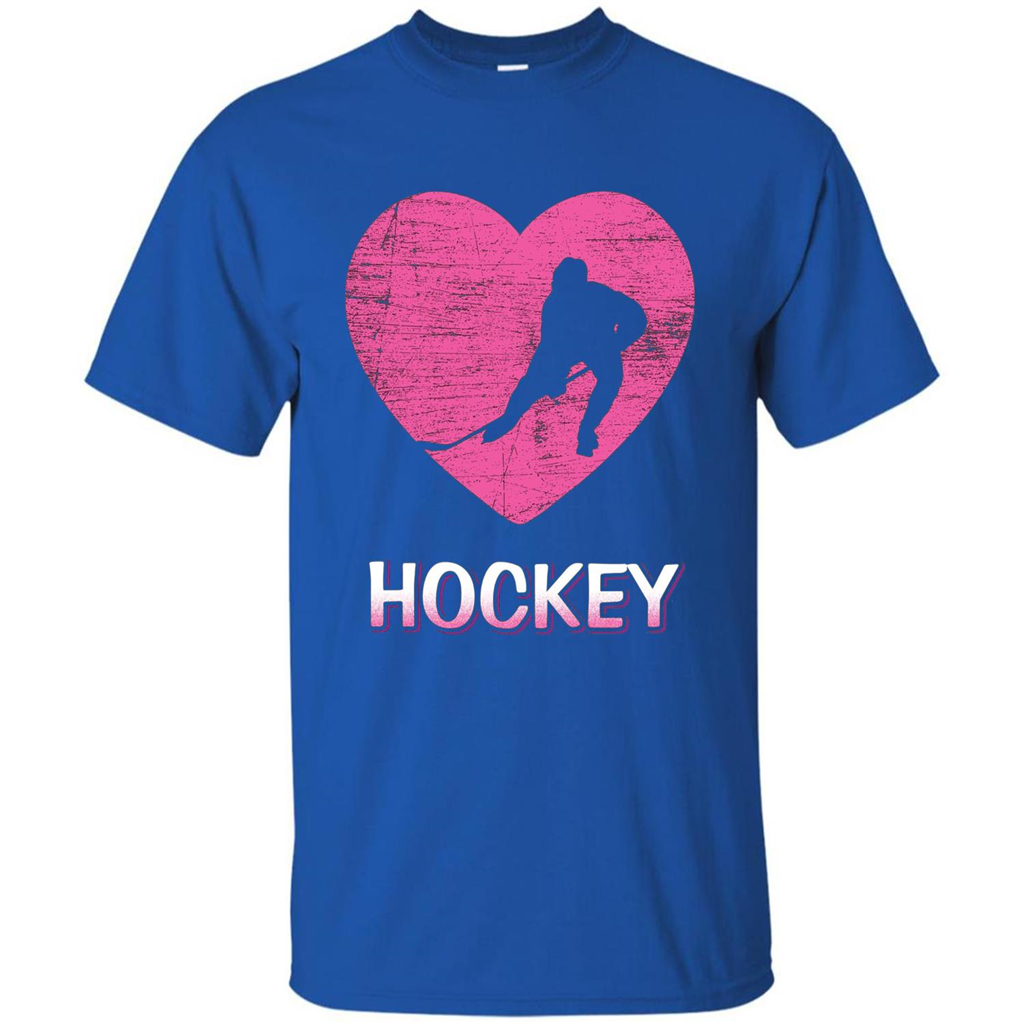I Love Hockey T-shirt Royal
