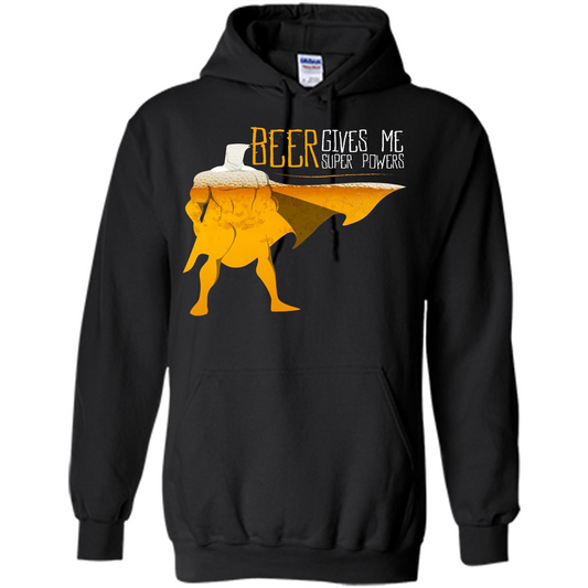 Beer. Beer Gives Me Super Powers T-shirt Black