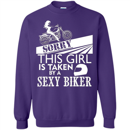 Funny Biker T-shirt This Girl Is Taken By A Biker T-shirt Orange