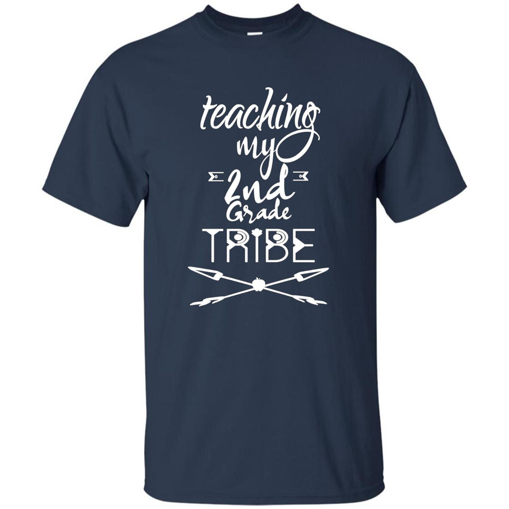 Back To School T-shirt Teaching My Second Grade Tribe Navy