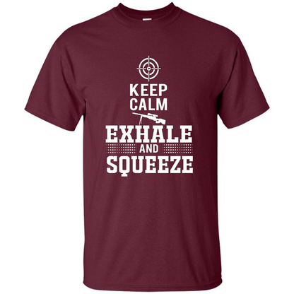 Keep Calm - Exhale and Squeeze T-shirt Maroon