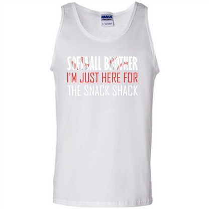 Softball Brother T-shirt I'm Just Here For The Snack Shack White