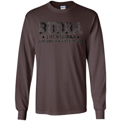 Fathers Day T-shirt Bubba The Veteran The Myth The Legend Dark Chocolate