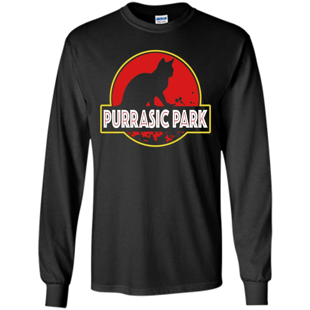 Funny Kitty Cat Graphic T-shirt Purrasic Park Cat T-Shirt