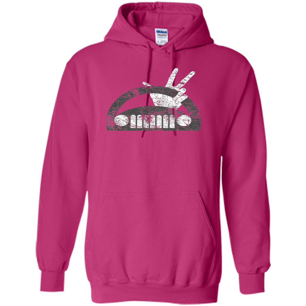 The Jeep Wave You Get It or You Don't Distressed T-Shirt Heliconia