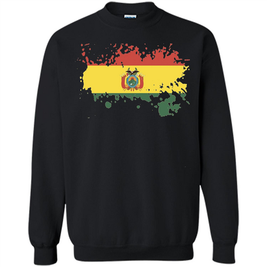Flag of Bolivia Bolivian T-shirt Black