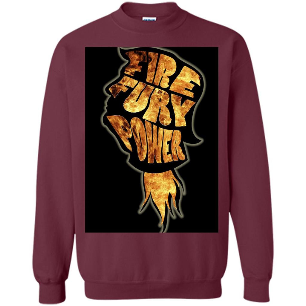 Fire Fury Power T-shirt Maroon