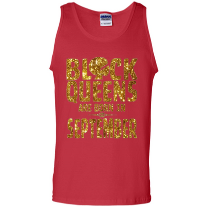 September Queens T-shirt Black Queens Are Born In September T-shirt Red