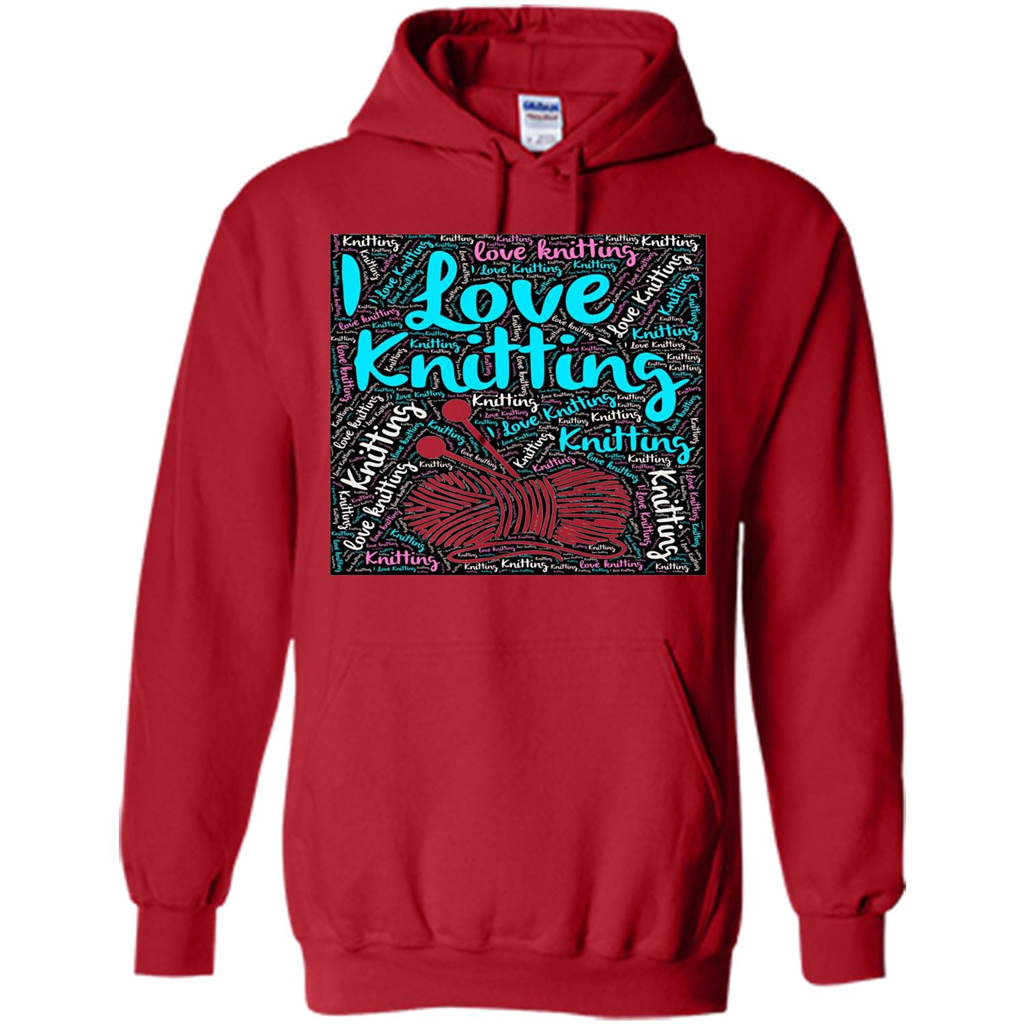 Knitting Wordcloud Knitter T-shirt Love Knitting