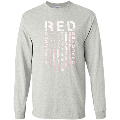 Red Friday - Remember Everyone Veteran Deployed T-shirt Ash