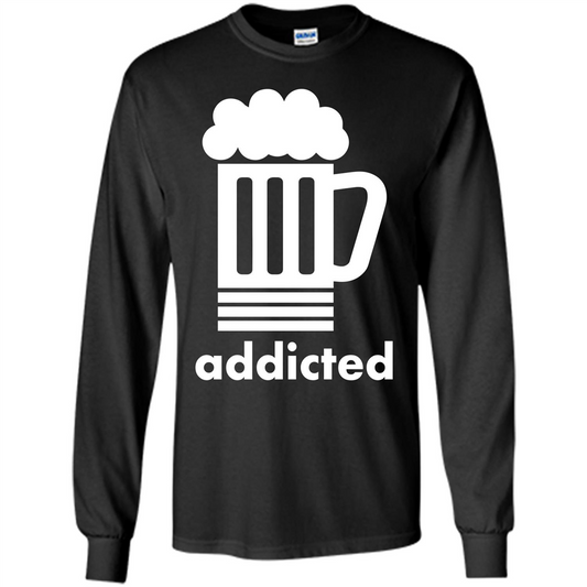 Beer T-shirt Addicted To Beer Black