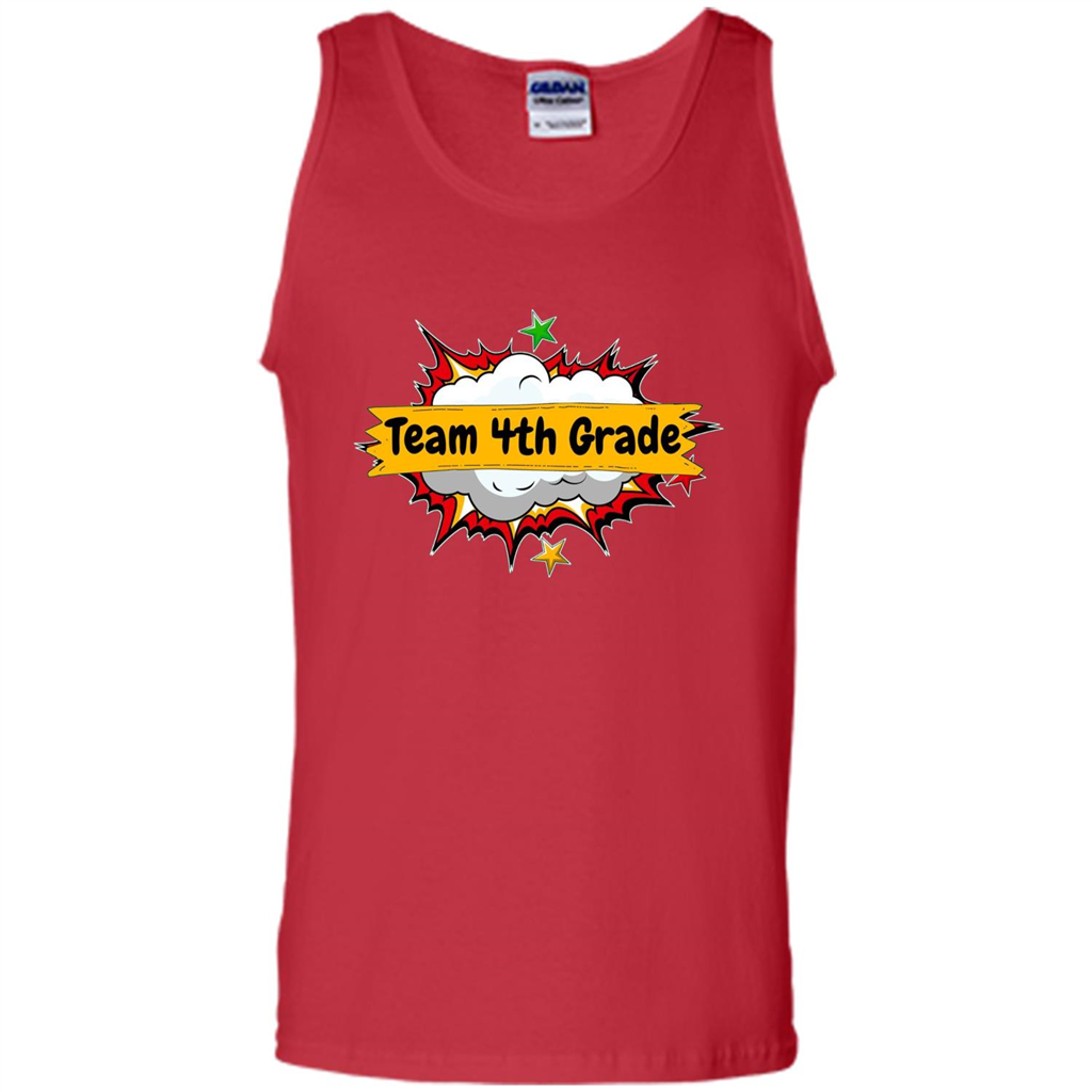 Team 4th Grade T-shirt Back To School Teacher Student T-shirt Red