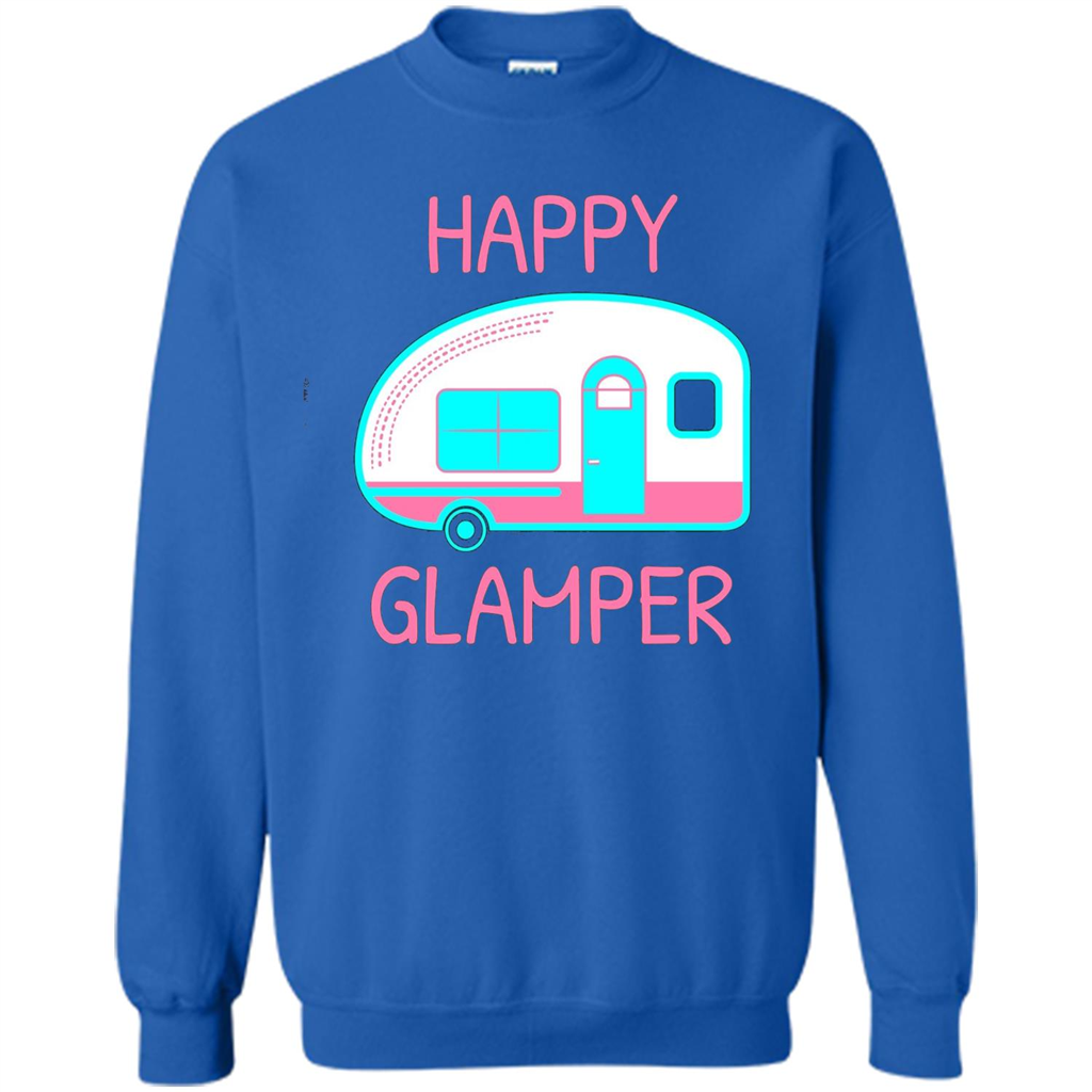 Happy Glamper - Glamping Camping Gift Idea T-Shirt Royal