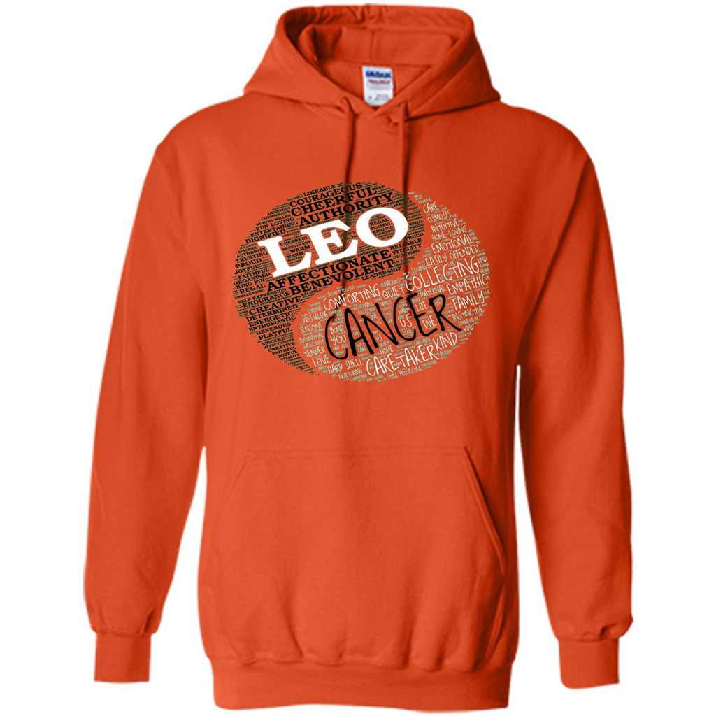Zodiac Facts T-shirt Women Leo and Cancer T-shirt Orange