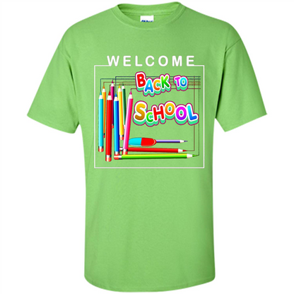 Welcome Back to School T-shirt School Day T-shirt Lime