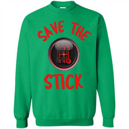 Car Racing T-Shirt Save The Stick Irish Green