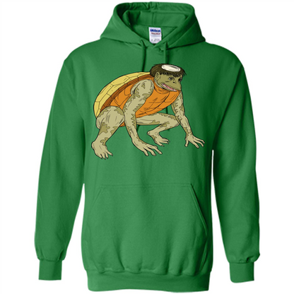 Kappa Monster Crouching Drawing T-Shirt Irish Green