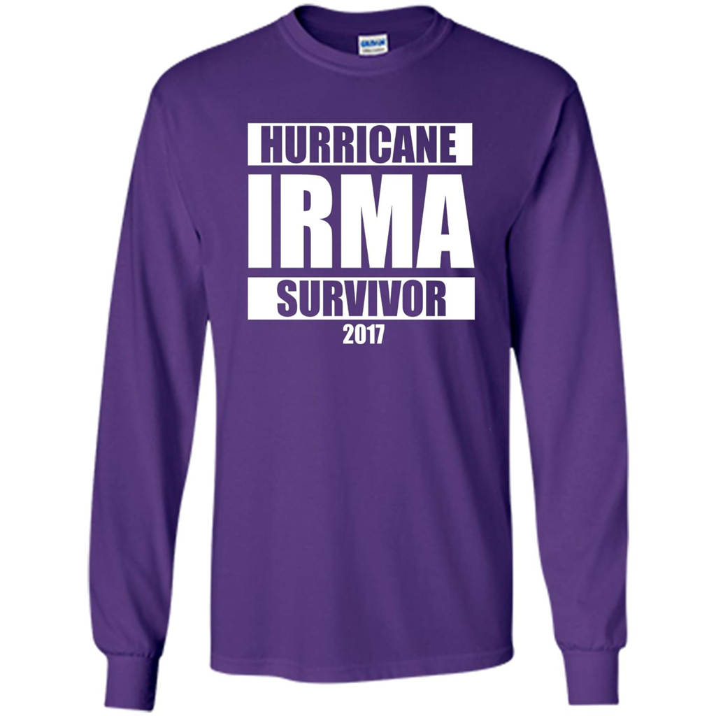 Hurricane Irma Survivor T-shirt 2017 Purple