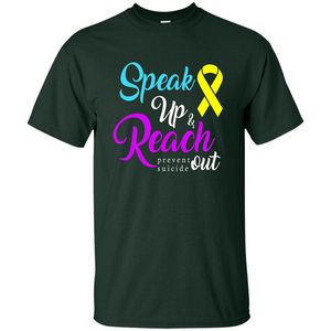 Speak Up and Reach Out Prevent Suicide Awareness T-shirt