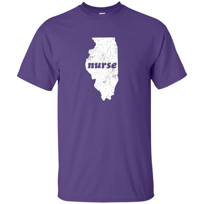 Nursing T-shirt Nurse Graduation Illinois T-shirt Purple