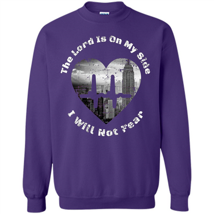 Faith Inspired T-shirt The Lord Is On My Side I Will Not Fear Orange
