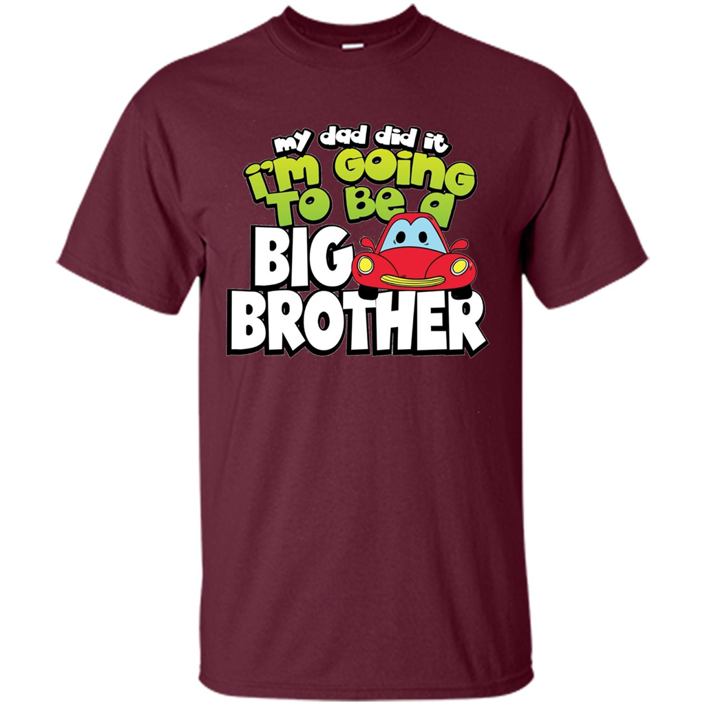 Car Brother T-shirt I'm Going To Be a Big Brother Maroon