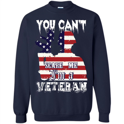 Military T-shirt You Can't Scare Me I'm A Veteran Navy