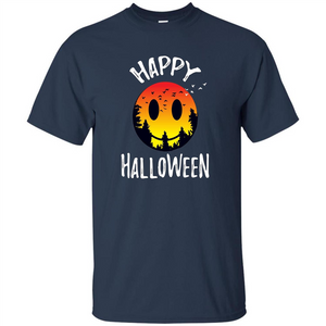 Cute Halloween T-shirt Spooky Camp Happy Face Emoji T-shirt