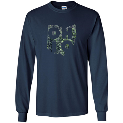 State Of Ohio T-Shirt Distressed with Trees Navy