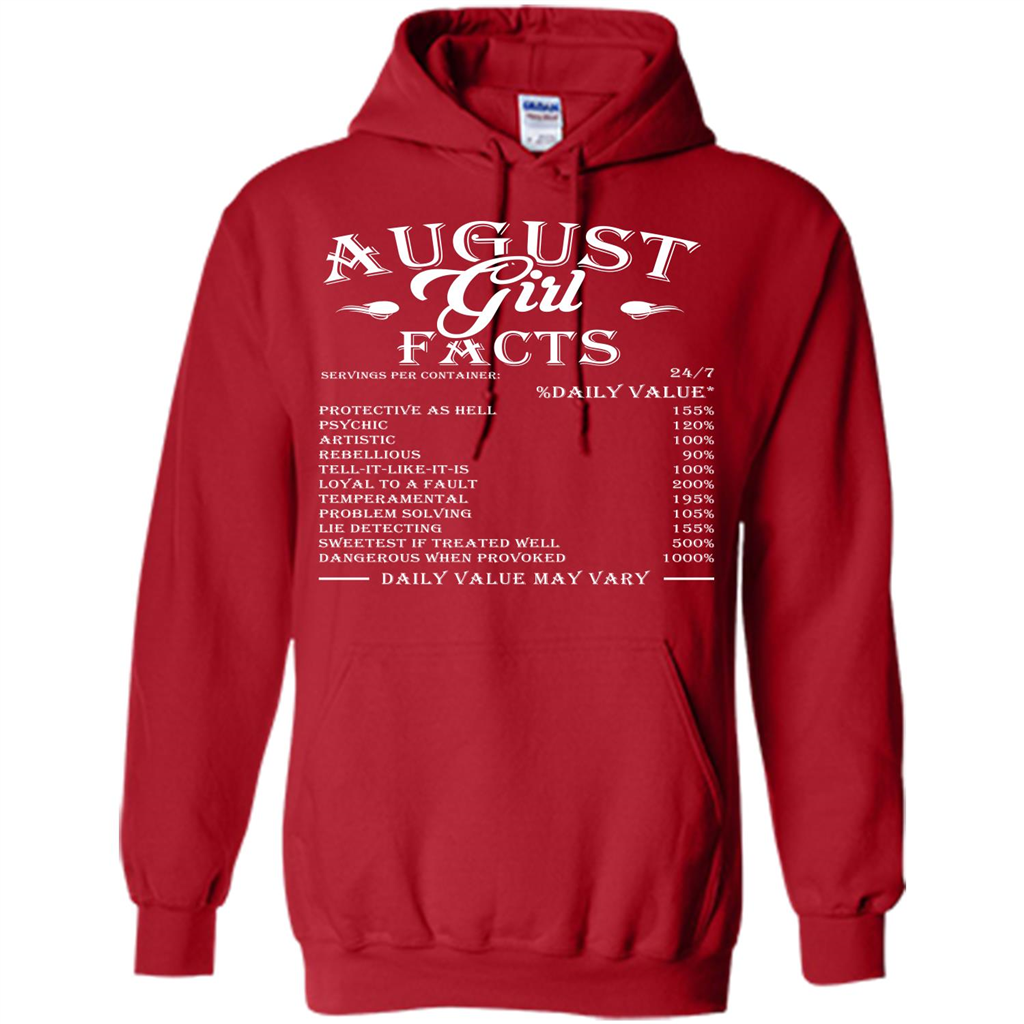 August Girl Facts T-shirt Red