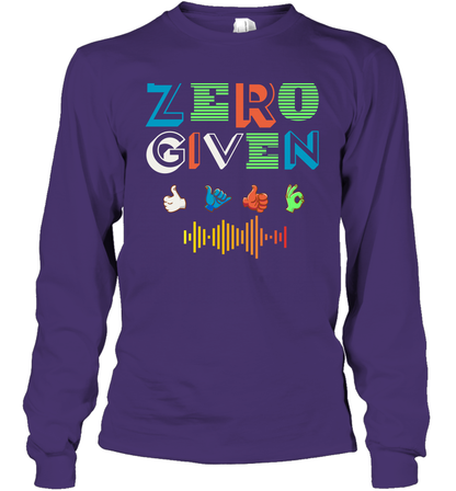 Zero Given Shirt Long Sleeve T-Shirt Long Sleeve T-Shirt Purple