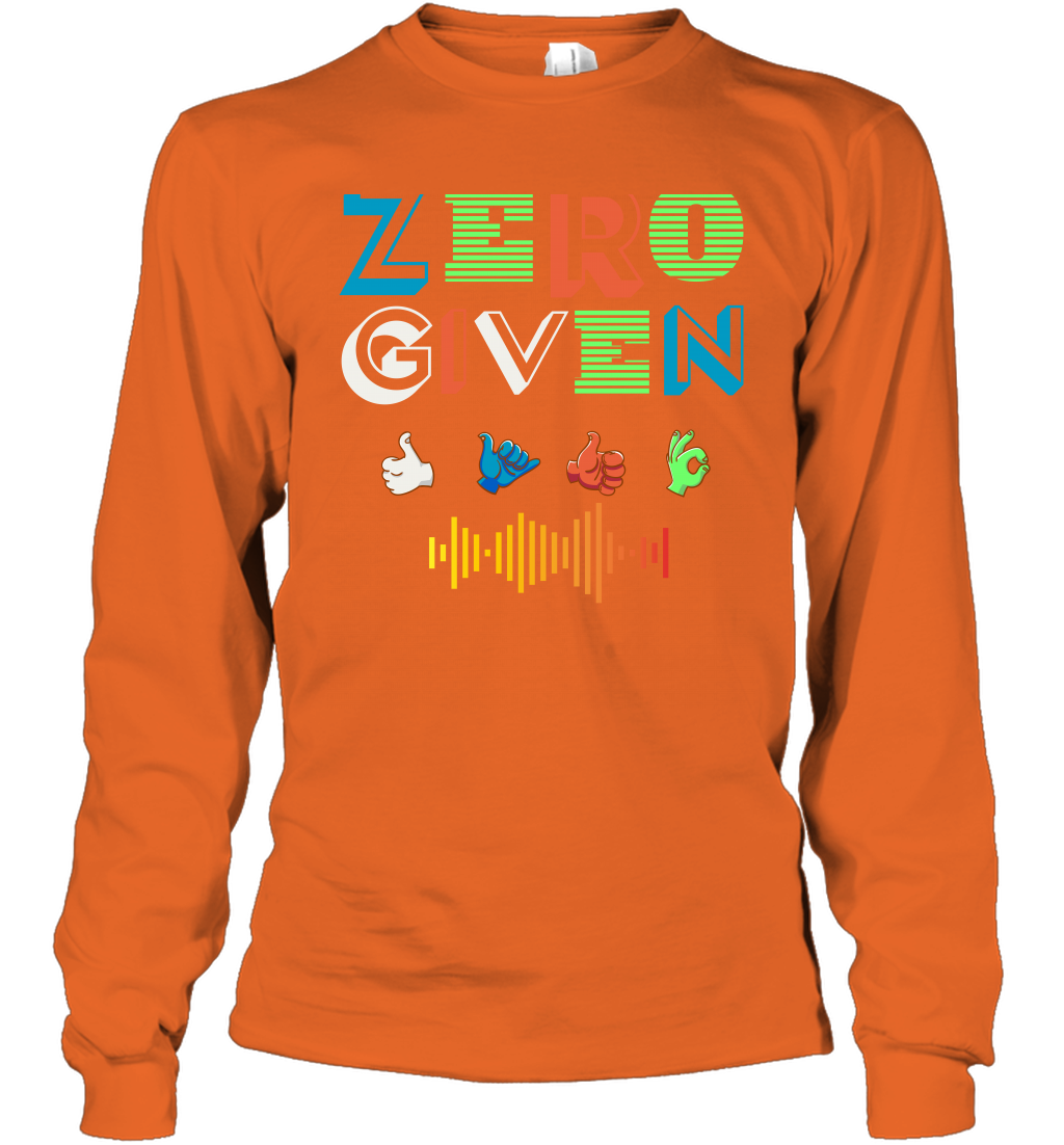 Zero Given Shirt Long Sleeve T-Shirt Long Sleeve T-Shirt Orange