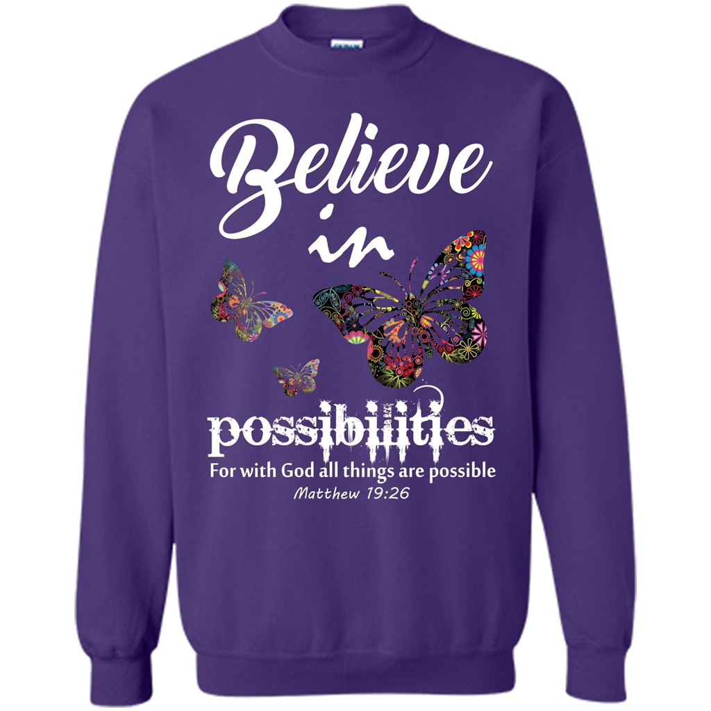 Christian T-shirt Believe In Possibilities For With God T-shirt Orange