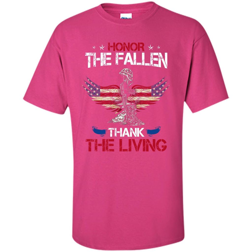 Military T-shirt Honor The Fallen Thank The Living Heliconia