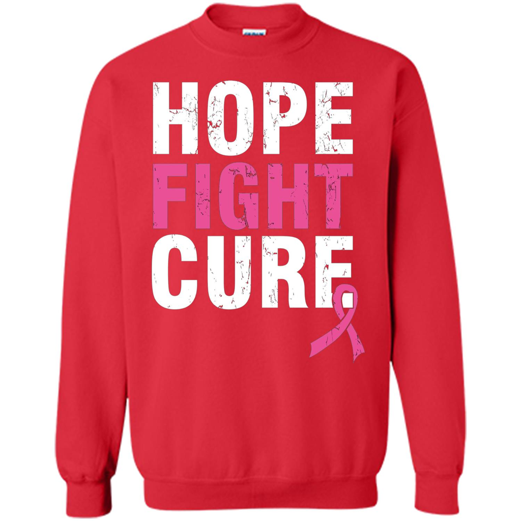 Breast Cancer Awareness T-shirt Hope Fight Cure Red