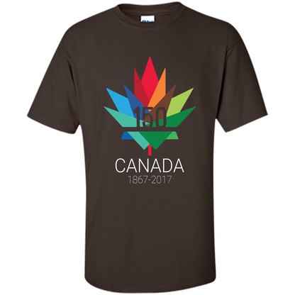 Canada 150 Years - Maple Leaf T-Shirt Dark Chocolate