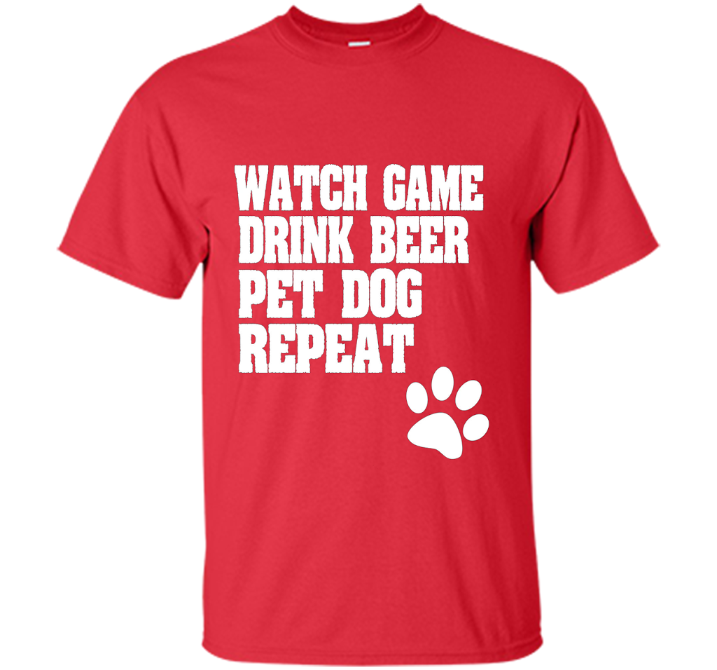 Sports Fan, Beer Drinker, Dog Lover Shirt for men and women shirt Red