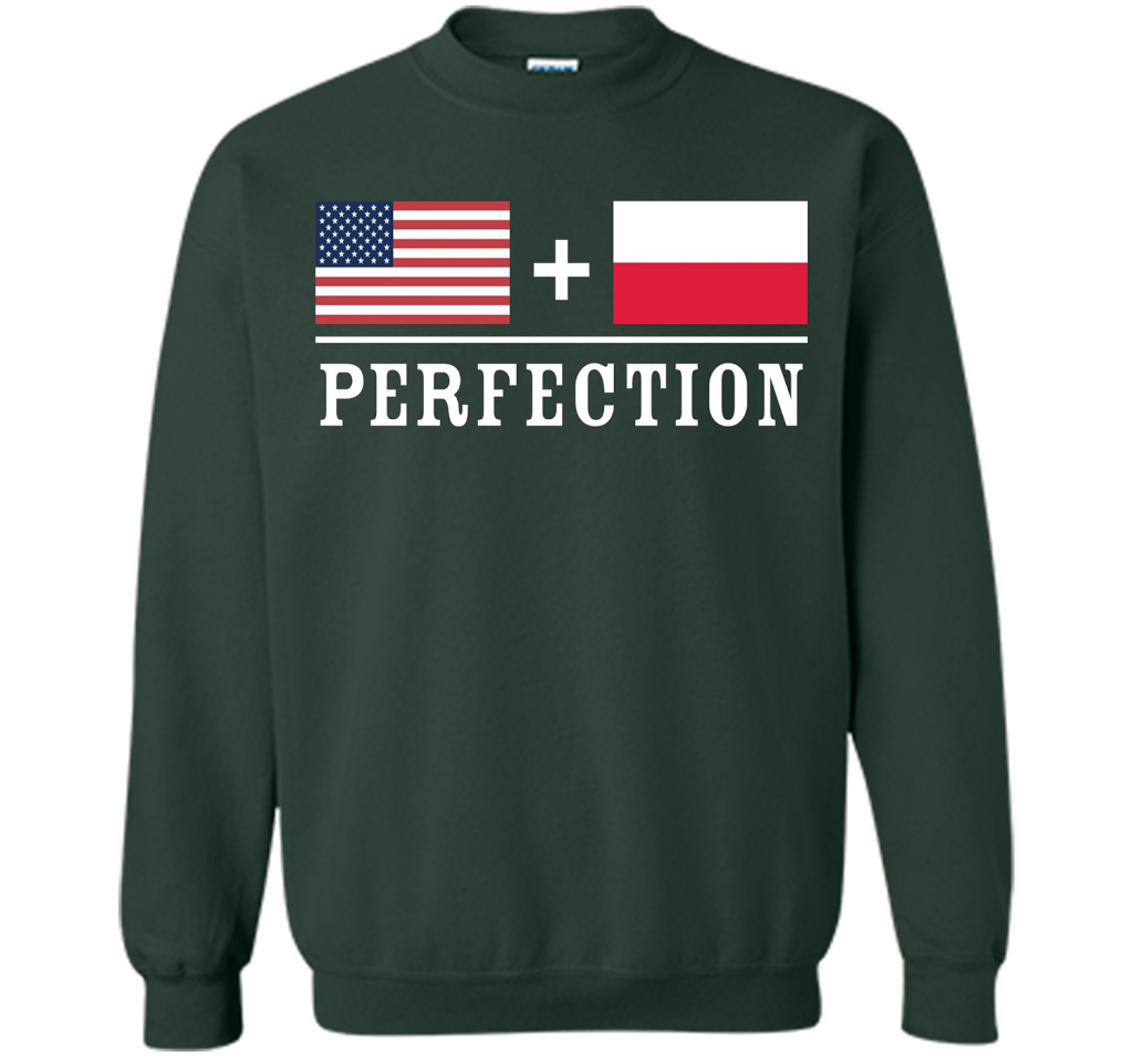 American + Polish = Perfection Flag T-Shirt shirt Forest Green