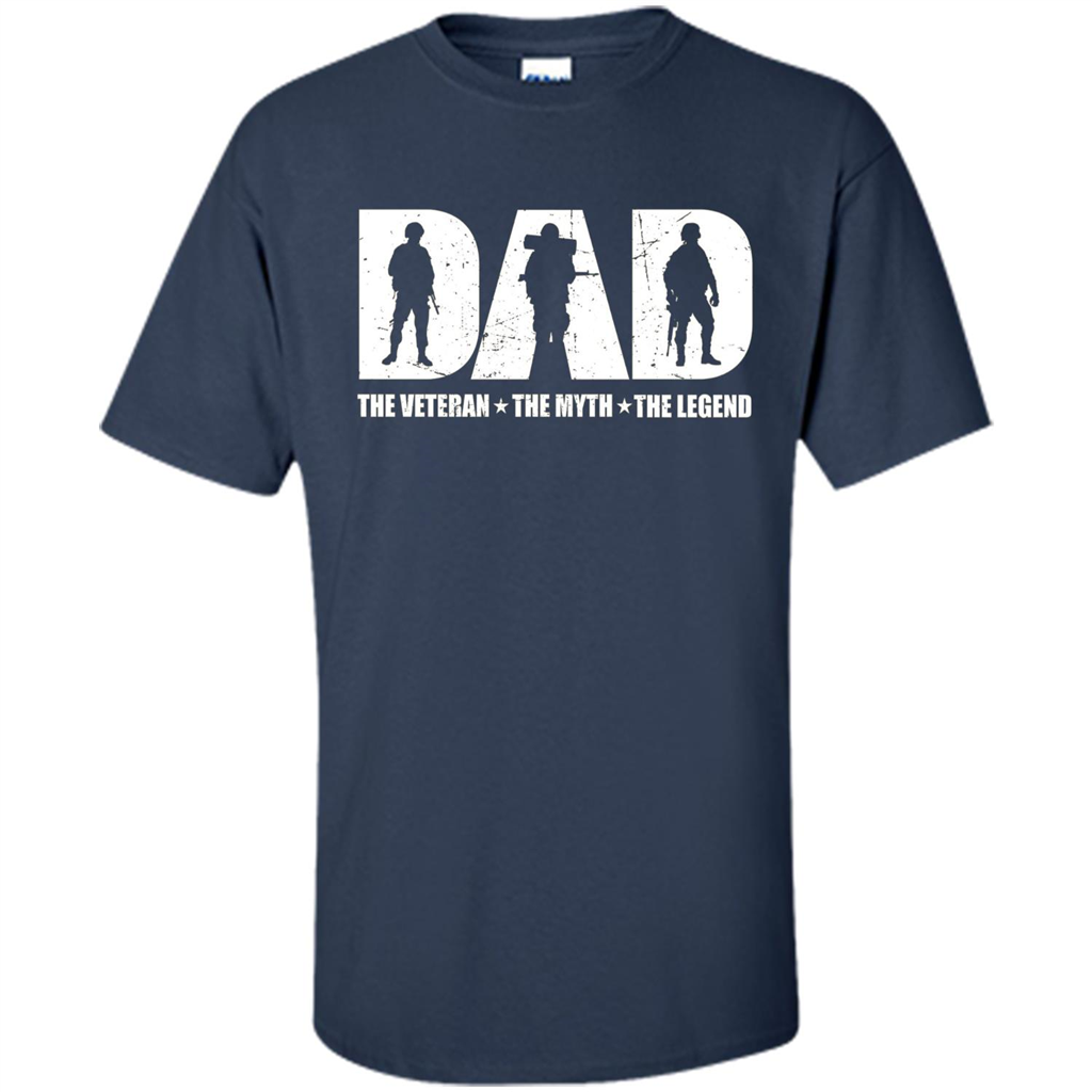 Fathers Day T-shirt The Veteran. The Myth. The Legend Navy