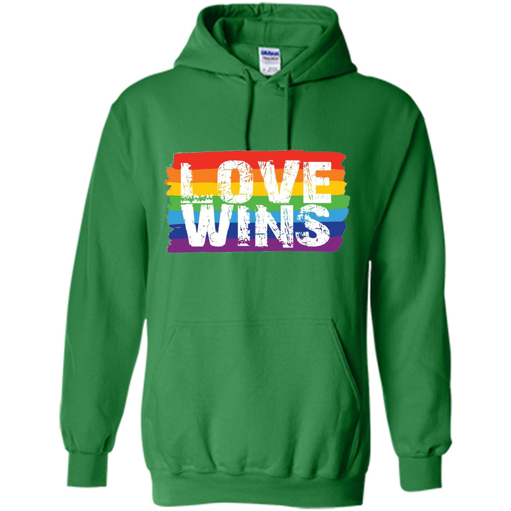 LGBTQ Pride T-shirt Love Wins Irish Green