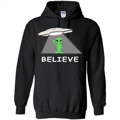 I Believe Alien T-shirt New Cool UFO T-shirt Black