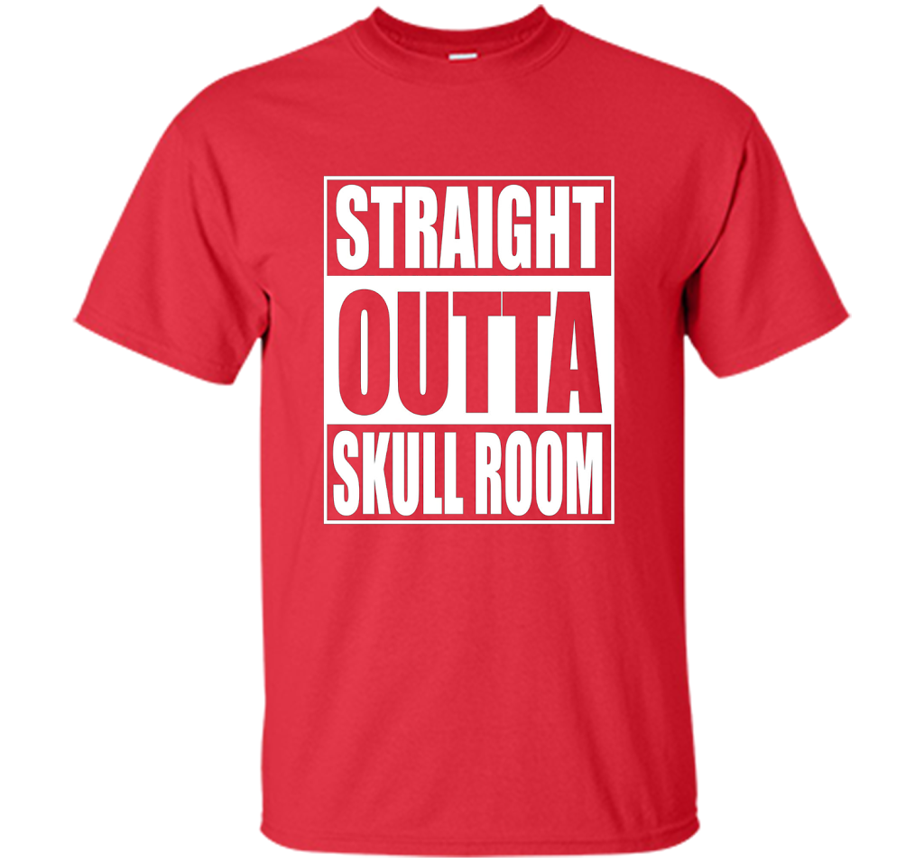 Straight Outta Skull Room Chiari Malformation T-shirt Red