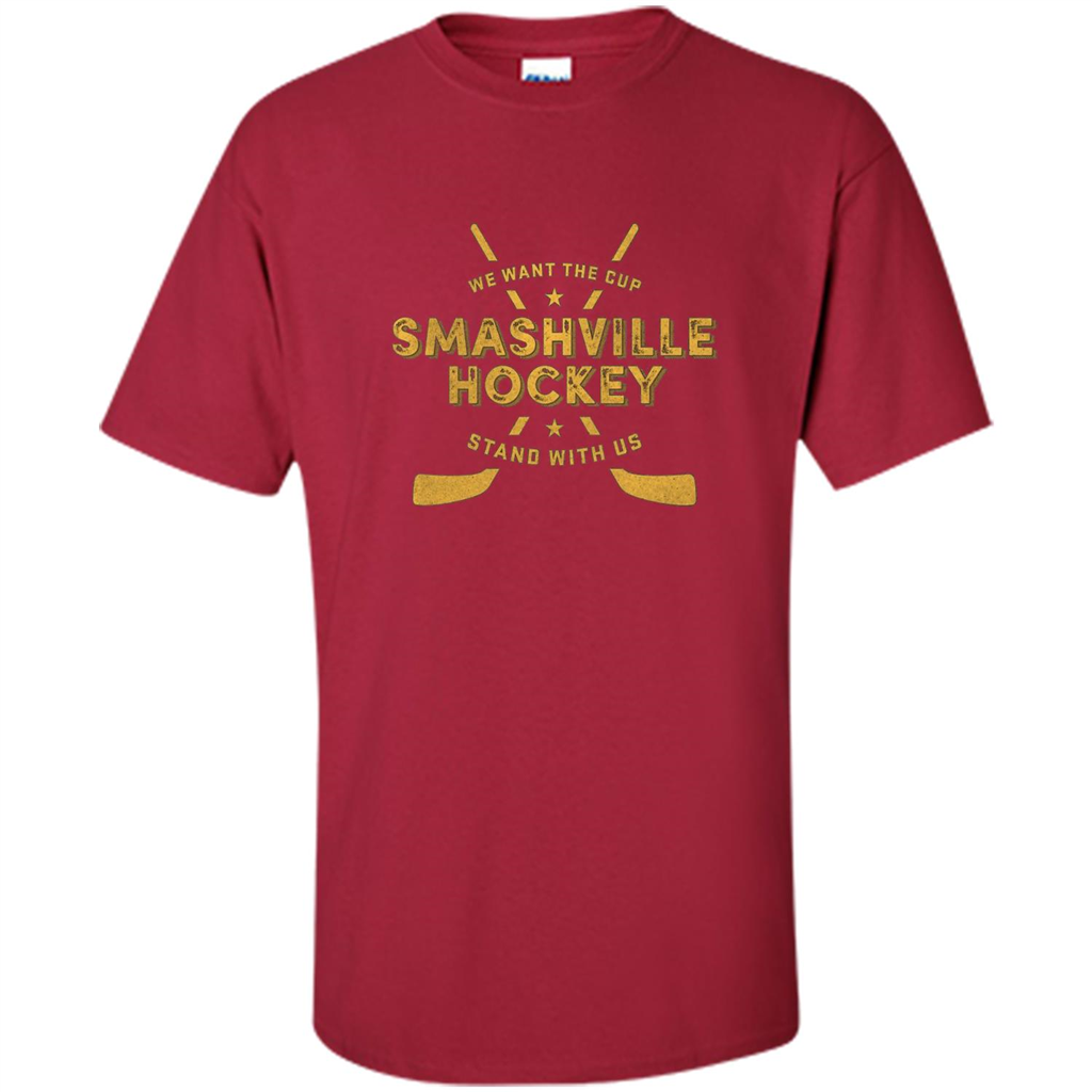 Smashville Hockey T-shirt We Want The Cup Cardinal