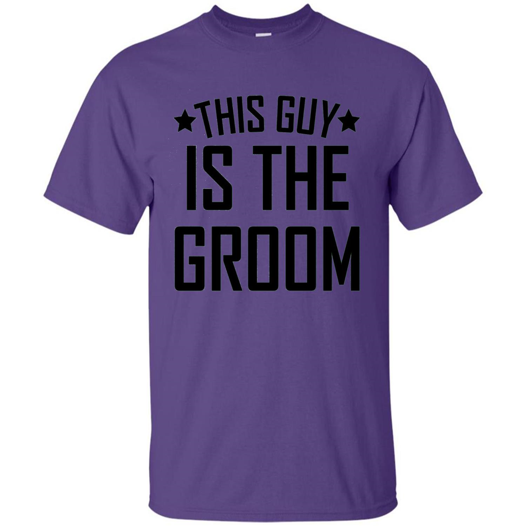 Men's This Guy Is The Groom Bachelor Party Wedding T-shirt Purple