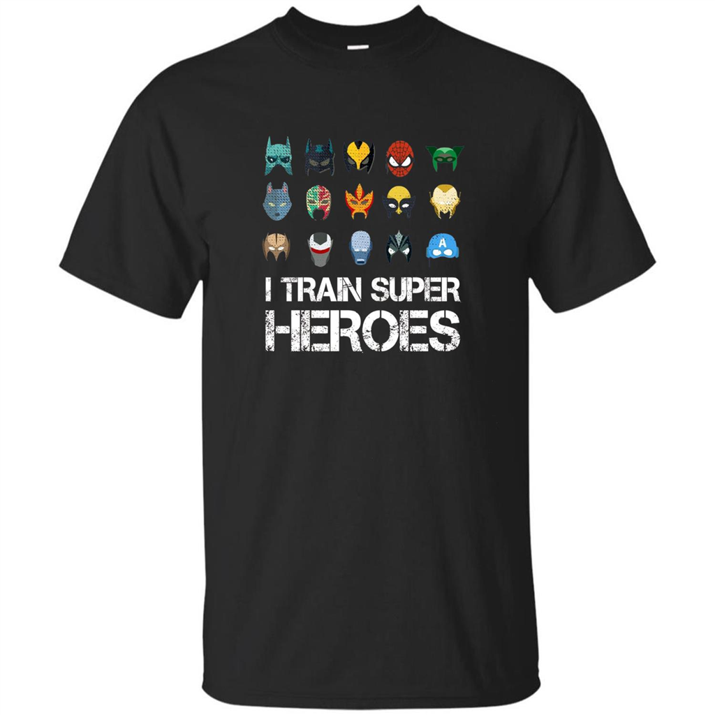 I Train Super Heroes T-shirt Black