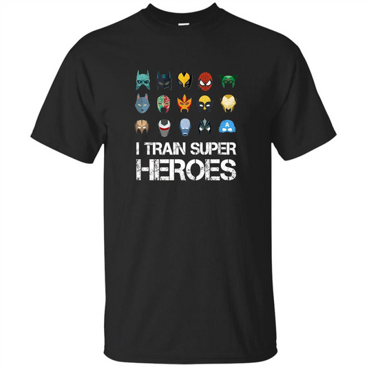 I Train Super Heroes T-shirt Black
