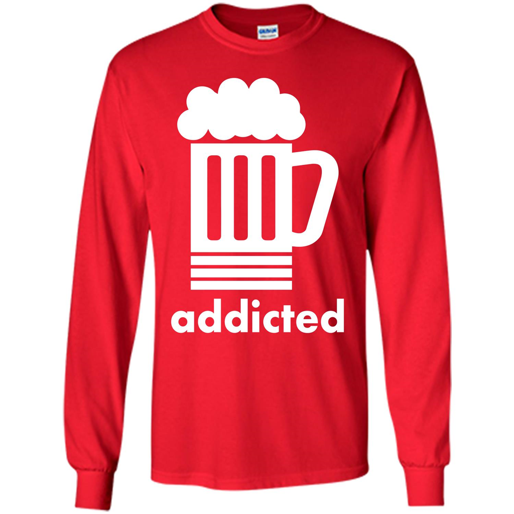 Beer T-shirt Addicted To Beer Red