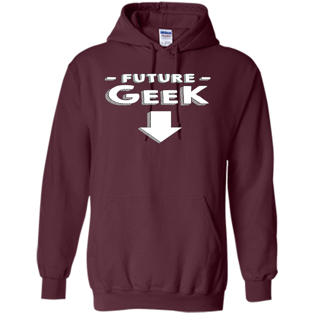 New Mommy T-shirt Future Geek Maroon