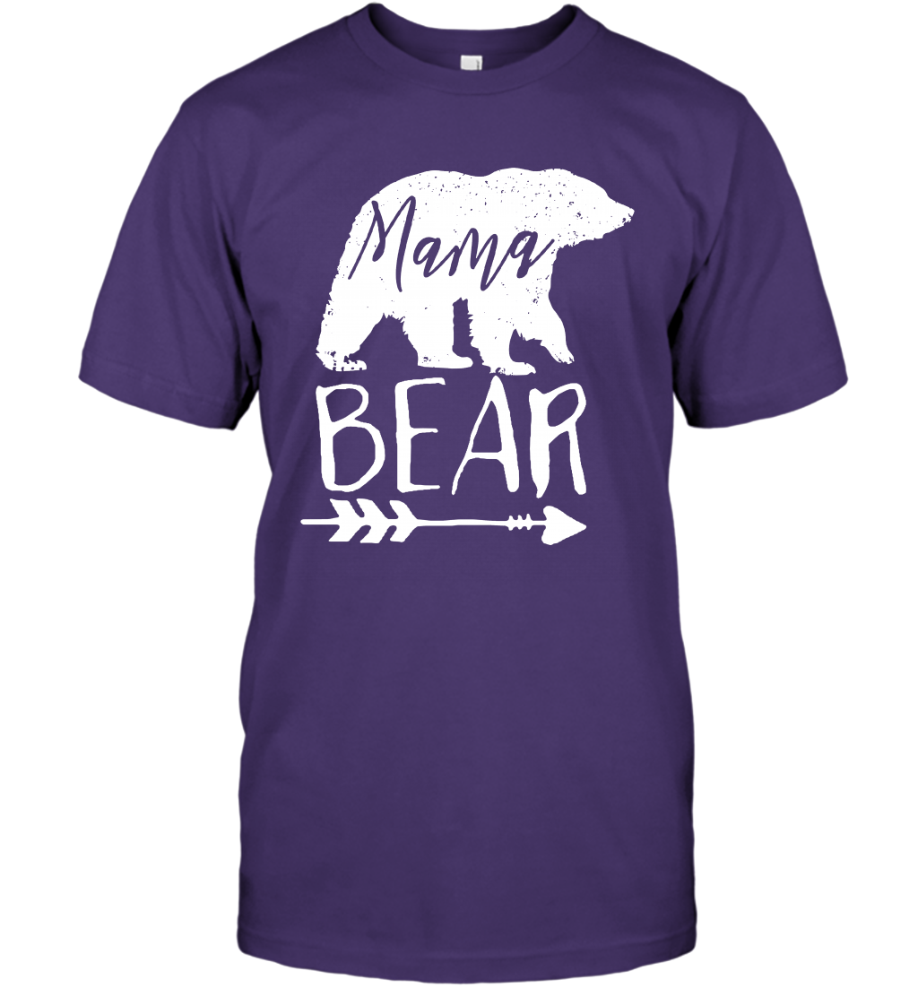 Mama Bear Shirt T-Shirt T-Shirt Purple