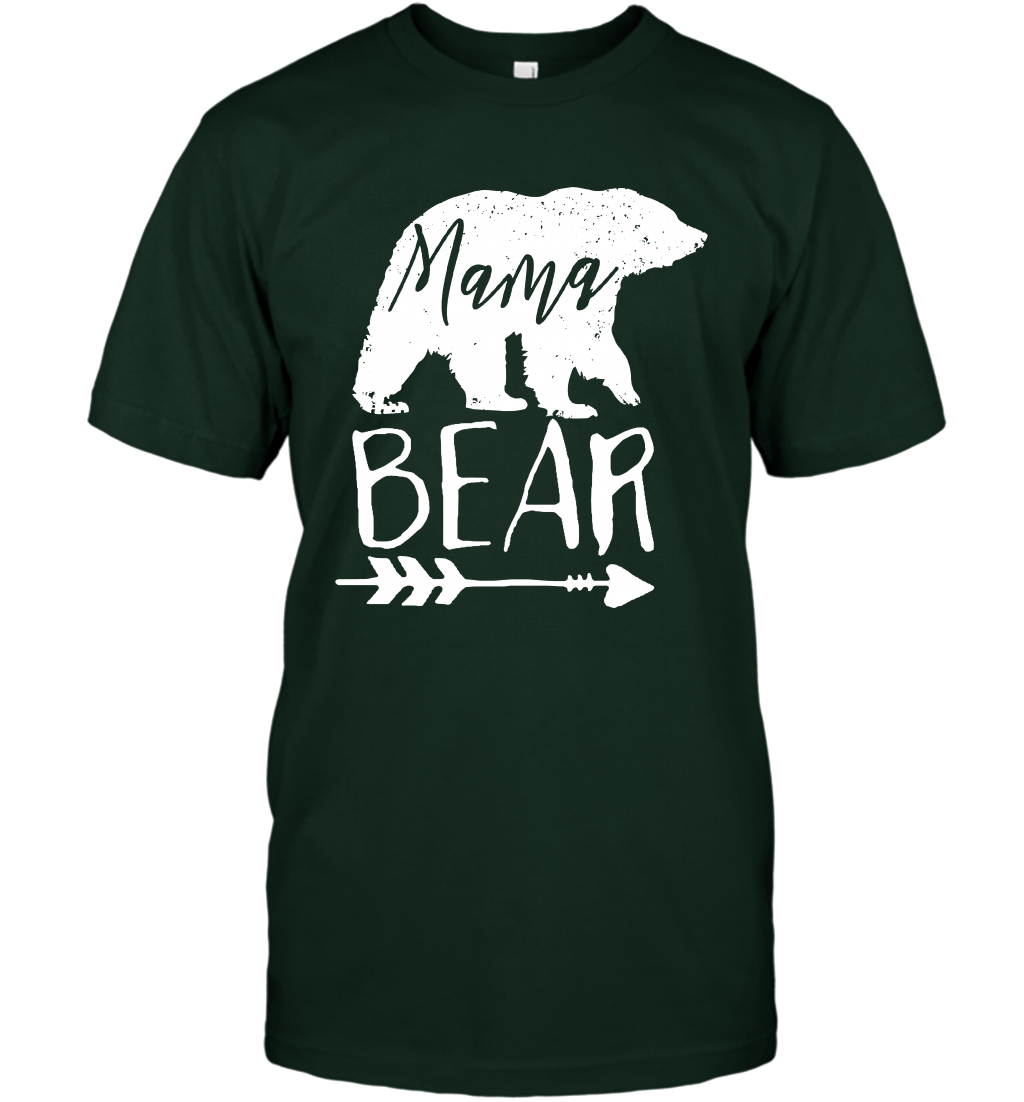 Mama Bear Shirt T-Shirt T-Shirt Forest Green